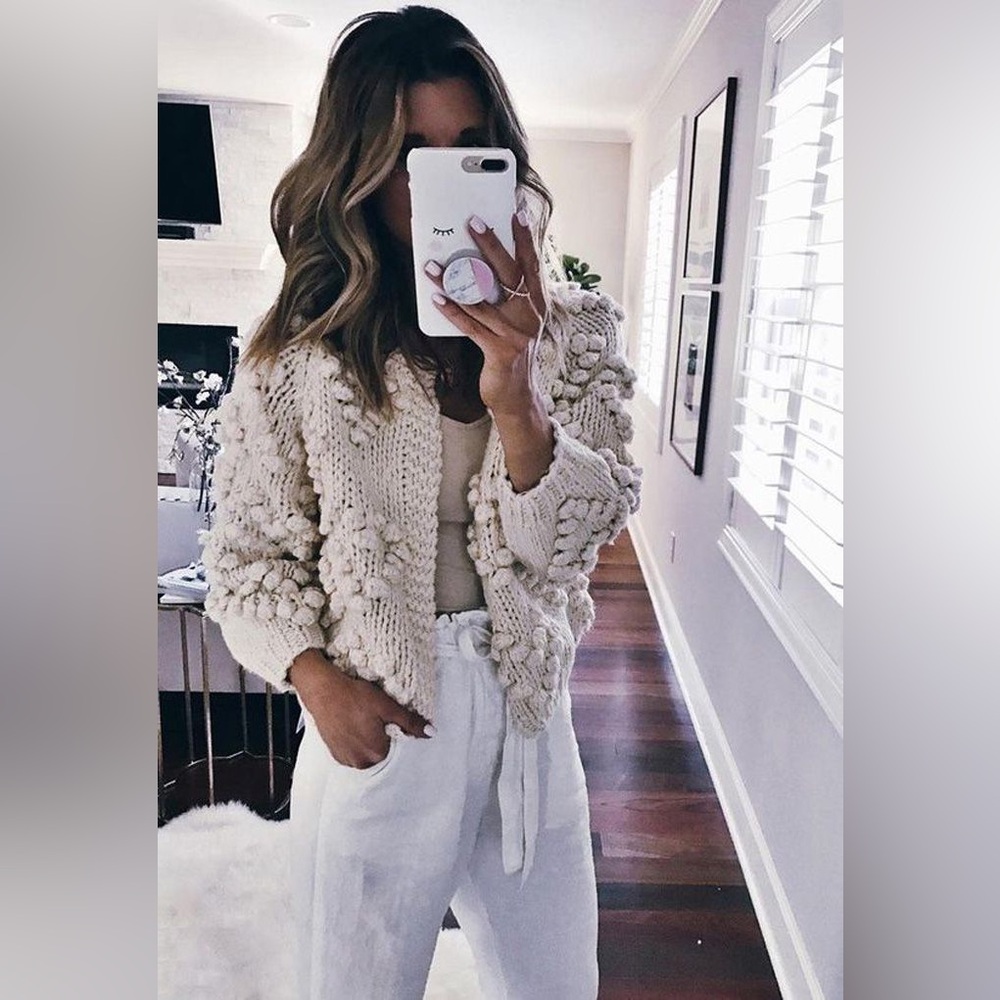 New Chicwish Cream Knit Cardigan